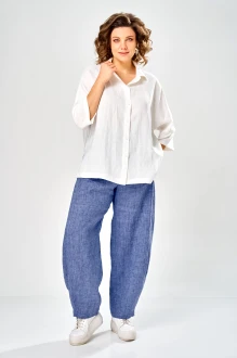 Брючный костюм Diamant 2157 синий, белый