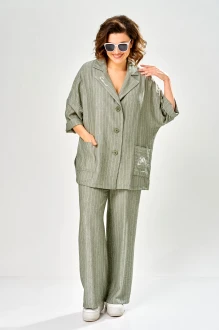 Брючный костюм Diamant 2167 оливковый