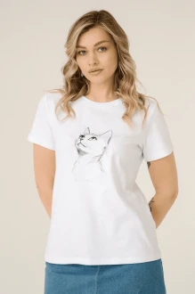 Футболка Dea Mia 5609 рис.32 белый