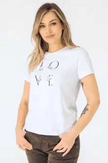 Футболка Dea Mia 5609 рис.25 белая