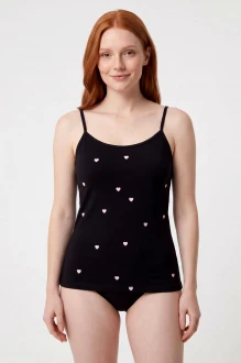 Туника (майка) Dea Mia 5704 рис.045 черная