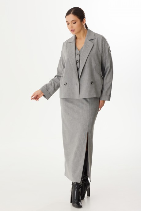 Жакет (пиджак) Elady 4303 светло-серый размер 44-54 #1