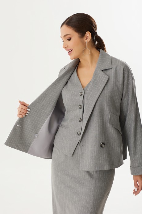 Жакет (пиджак) Elady 4303 светло-серый размер 44-54 #2