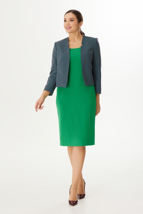 Жакет (пиджак) Elady 4402 зеленый,фиолетовый размер 48-54 #2